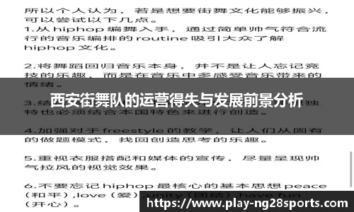 西安街舞队的运营得失与发展前景分析